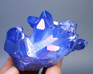 142g Light Colorful Aura Quartz Crystal Titanium Bismuth Silicon Cluster Rainbow - Picture 1 of 12