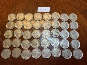 Rollo de 40 monedas Buffalo Nickel, fecha completa 1936 (lote Y) - Imagen 1 de 18