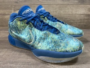 Nike LeBron James XXI 21 Abalone FN0708400 Industrial Blue Green Mens Sz 10 DESC - Picture 1 of 15