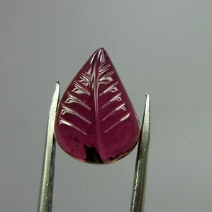 Turmalina natural 10,8x8x4 mm forma de pera hoja tallada piedra preciosa suelta - Imagen 1 de 7