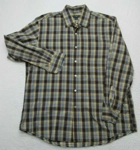Camisa de vestir a cuadros grande en L con botones para hombre manga larga - Imagen 1 de 11