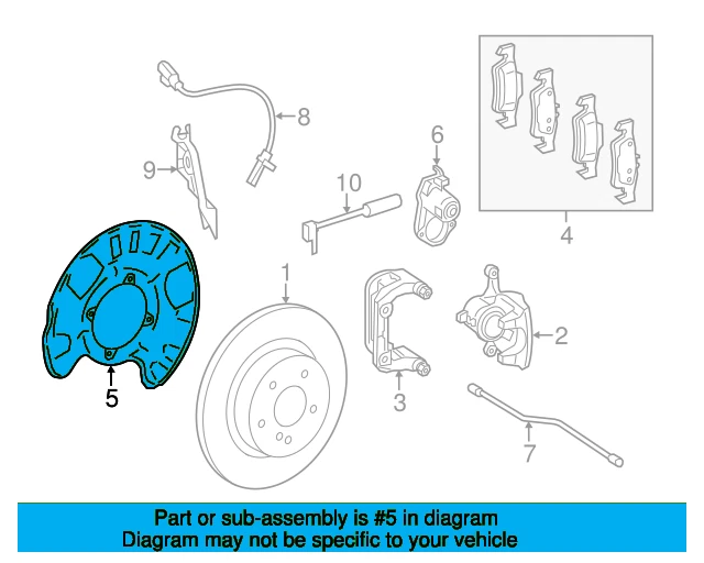 Mercedes-Benz M-Class W166 Rear Left Brake Dust Shield A1664230320 - Image 1 of 4