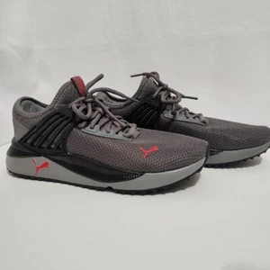 PUMA - Mens Pacer Future Sneaker - Castlerock/Black/High Risk Red - Size 9 - Picture 1 of 12