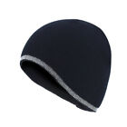 New Reflective Stripe Safety Double Layered Knit Beanie Skull Cap Winter