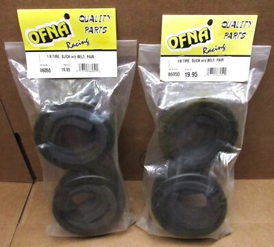 (x2) OFNA Slick With Foam W/O Belt Pair for 1:8 Scale Buggy NEW Never Mounted - Image 1 of 2