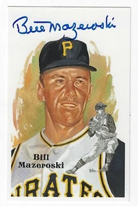 Handsignierte BILL MAZEROSKI Pittsburgh Pirates Perez-Steele Postkarte mit Echtheitszertifikat - Bild 1 von 1