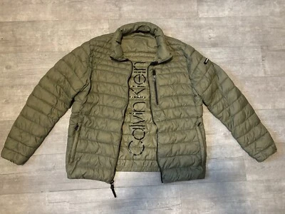 Calvin Klein Men's Black Puffer Jacket Coat Packable, Size L - Image 1 of 4