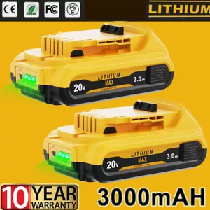 2Pack For DEWALT DCB207 20V 20 Volt Max Lithium-Ion Battery DCB203 DCB201 DCB205 - Picture 1 of 10