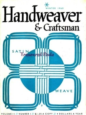 Handweaver & Craftsman Magazine Vol. 11 No. 1 Winter 1960 Loom Crafts Weave - Image 1 of 3