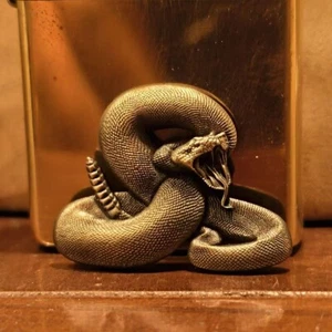 1 piece Snake statue pure copper sticker suitable for Zippo - Picture 1 of 5