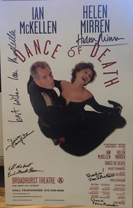 Ian McKellen, Helen Mirren ++ Signed DANCE OF DEATH Broadway Poster Windowcard - Picture 1 of 1