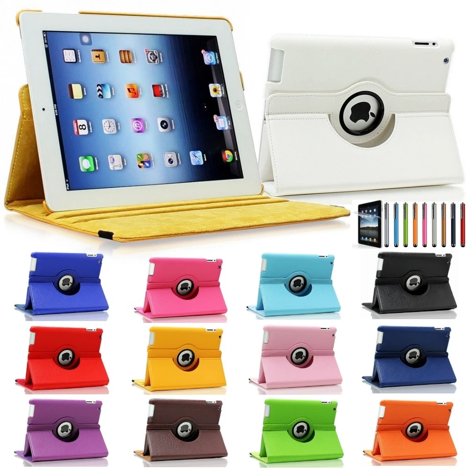 360 Rotating PU Leather Case Smart Cover w/ Stand for iPad / iPad Air / Mini - Image 1 of 1