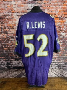 Maglia Reebok uomo viola Baltimore Ravens Ray Lewis #52 NFL taglia 2XL - Foto 1 di 6