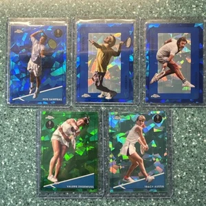 2021 Topps Chrome Sapphire Tennis Ziegenfuss Green /75, Austin /199 - 5 Card Lot - Bild 1 von 14
