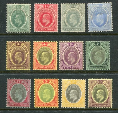 Sur de Nigeria 1903-09 KEVII MH Usado Lote de 10 chelines 12 estampillas High Cat Foto 1 de 2