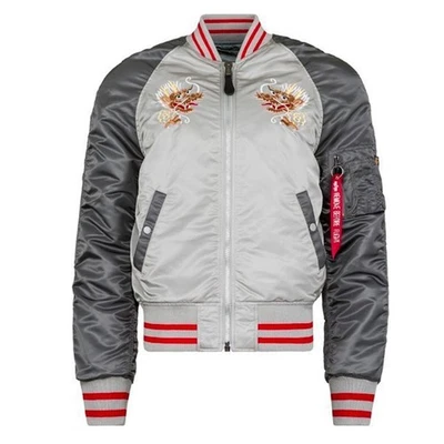 AUTHENTIC ALPHA INDUSTRIES MA-1 SOUVENIR DOUBLE DRAGON JACKET Men's Size XS NEW - Image 1 of 4