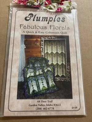 Plumples Fabulous Florals Quilt Pattern Quick Easy Colorwash - Image 1 of 2