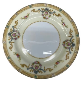 VTG Noritake Tybalt 7.5” Salad Plate Floral Blue Ribbon Yellow Scrolls 1930’s - Picture 1 of 4