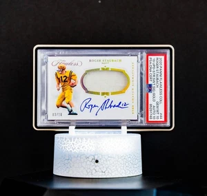 Roger Staubach 2020 Panini Flawless Collection 19 UPD-STR PSA GEM MT 10, automático 10 - Imagen 1 de 7