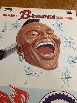 1965 Braves scorecard NO WRITING INSIDE Gem - Image 1 of 4