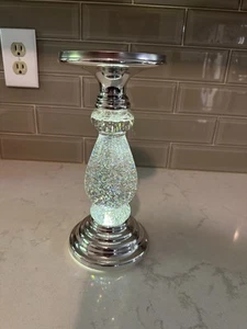 Bath and Body Works Swirling Silber Glitzer 3 Docht Kerzenhalter Sockel - Bild 1 von 8