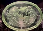 Walther and Sohne Uranium Glass Vanity Tray (Nymphen) Art Deco 1930s