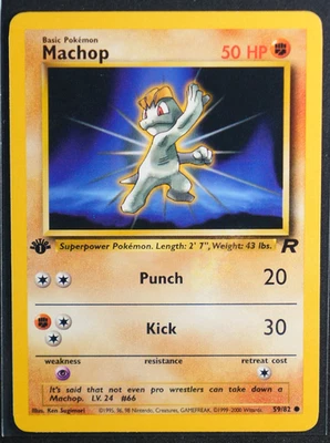 Machop 1st Edition Common #59/82 Team Rocket NM - Image 1 of 2