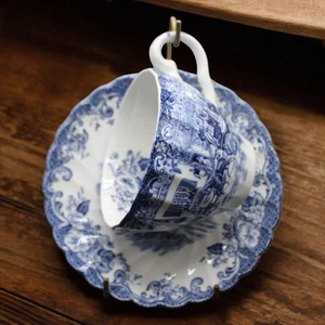 Vintage Johnson Bros England Coaching Szenen Kaffee Tee Tasse & Untertasse Jagd Land - Bild 1 von 11