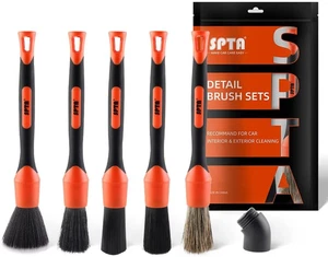 Spazzola per Cerchioni, Set Di 5 Pennelli Detalles De Automóviles Diferentes Cep - Foto 1 di 12