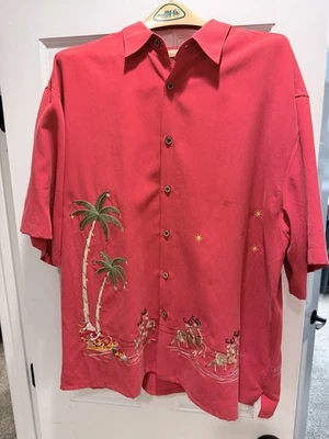 Bamboo Cay Shirt Mens Extra Large Embroidered Hawaiian Camp Palm Resort Wear XL - Image 1 of 3