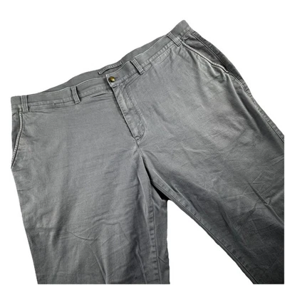 Calça escolar masculina Duck Head dourada 42x32 azul chino cáqui ajuste clássico elástica - Imagem 1 de 4