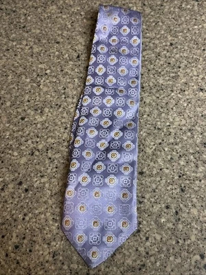 Canali 领带 意大利制造 100% 真丝 Seide 薰衣草/黄色/白色 — 第 1/3 张图片