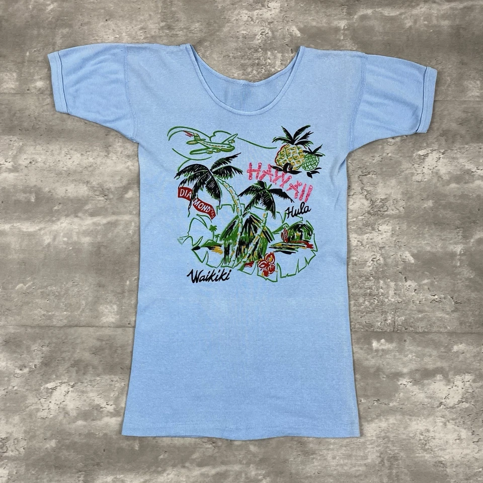 vintage 60s 70s HAWAII souvenir t shirt travel vacation PETER & PAUL Waikiki - Image 1 of 4