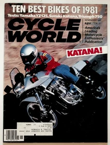Cycle World Nov 1981 Suzuki Katana Ten Best Bikes Yamaha YZ125 Triumph - Picture 1 of 2