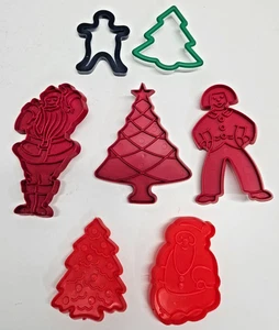 Lote Cortadores de Galletas Tupperware Vintage Árbol de Papá Noel Pan de Jengibre + Otros - Imagen 1 de 9