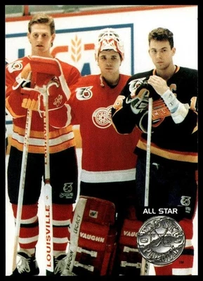 1991-92 Pro Set Platinum #280 Gary Roberts / Tim Cheveldae / Trevor Linden - Image 1 of 2