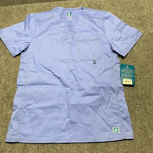 Adar Uniforms Women's Scrub V-Neck Top Multi Pocket Pants Cell Blue XXS - Picture 1 of 14