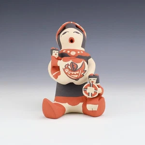 INDIANER JEDEZ KERAMIK GESCHICHTENERZÄHLER VON LEATRICE LORETTO - Bild 1 von 8