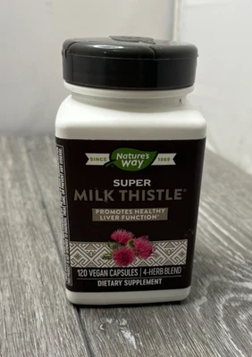 Nature's Way Super Milk Thistle função hepática saudável 120 cápsulas validade 27/04 - Imagem 1 de 4
