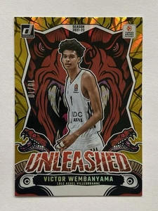 VICTOR WEMBANYAMA 2024-25 Donruss EuroLeague scatenato GOLD HOLO LASER #10/10 - Foto 1 di 2