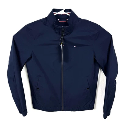 Tommy Hilfiger Men's Stand Collar Light Water Wind Resistant Jacket Navy Size L - Image 1 of 4