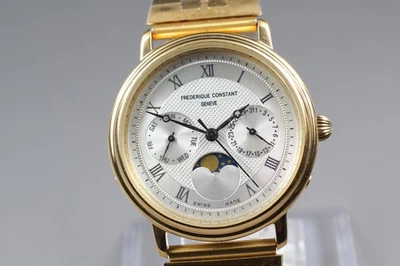 [Near MINT] Frederique Constant GENEVE Moonphase 35mm White Dial Men's Watch  - Image 1 of 4
