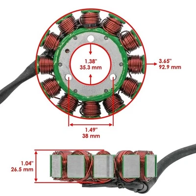 Stator for Suzuki GS400 GS400X GS550 GS550E GS850G 1977 1978 1979 12-Pole Foto 1 de 4