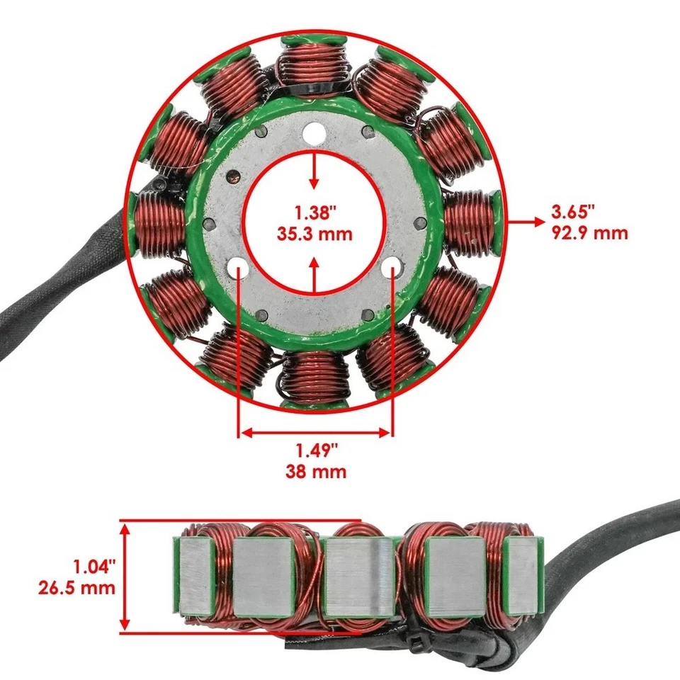 Stator for Suzuki GS400 GS400X GS550 GS550E GS850G 1977 1978 1979 12-Pole Foto 1 de 4