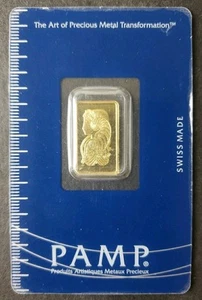 Pamp Suisse 2.5 gram Gold Fortuna Bar in Plastic Assay Card - Picture 1 of 2