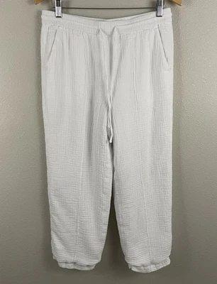 Pantalón J Crew Mujer M Blanco Mar en Gasa Suave Foto 1 de 4