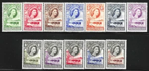 Protectorado de Bechuanalandia 1955-1958 #154-#165, juego completo, como nuevo/NH NIEBLA EXCELENTE - Imagen 1 de 2