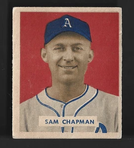Sam Chapman 1949 Bowman Philadelphia Athletics #112 VG+ - Picture 1 of 2
