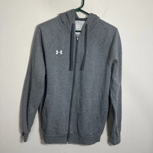 Under Armour Rival Fleece Full-Zip Hoodie hellgrau Herren Gr. S Sweatshirt - Bild 1 von 4