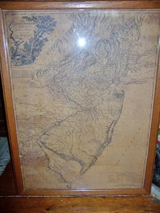 antike Karte der Provinz New Jersey 1777 W. Faden Clearingstelle - Bild 1 von 23